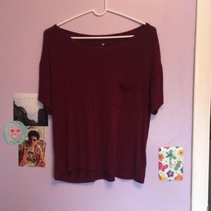 Maroon American Eagle soft and sexy tee